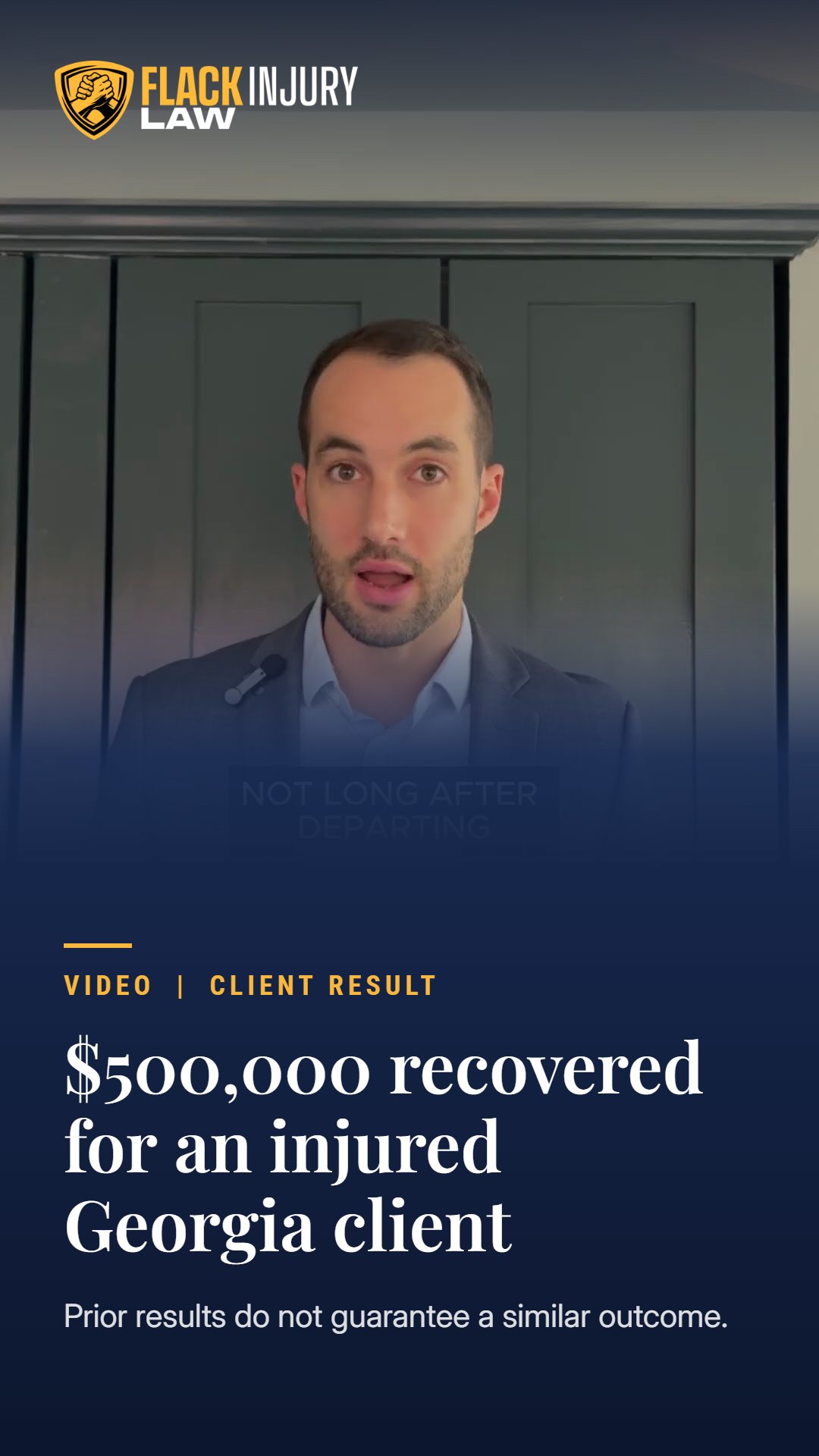 Attorney Jonathan Flack describes a $500,000 recovery for an injured Georgia client