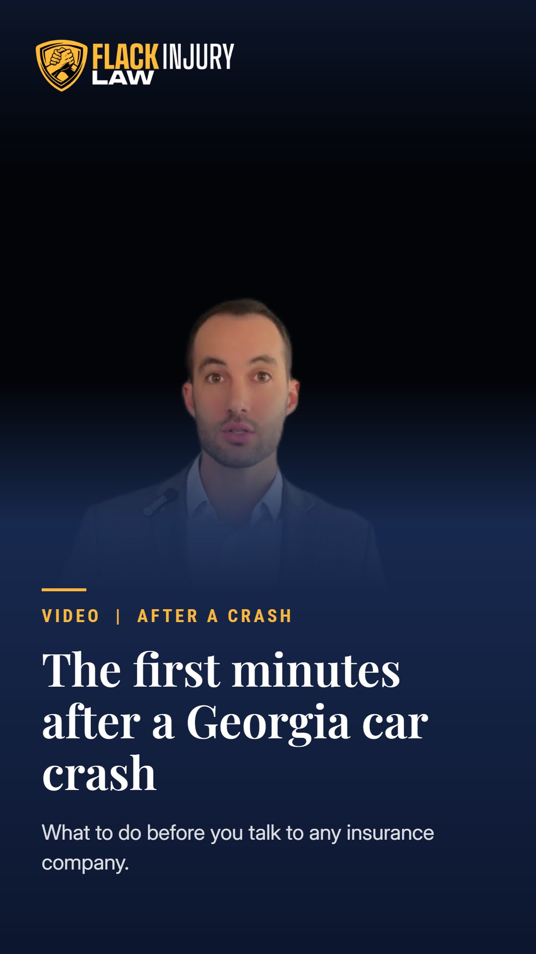 Attorney Jonathan Flack on the first minutes after a Georgia car crash
