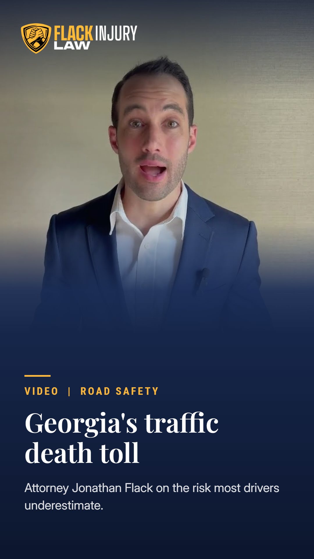 Attorney Jonathan Flack talks about the number of traffic deaths on Georgia roads