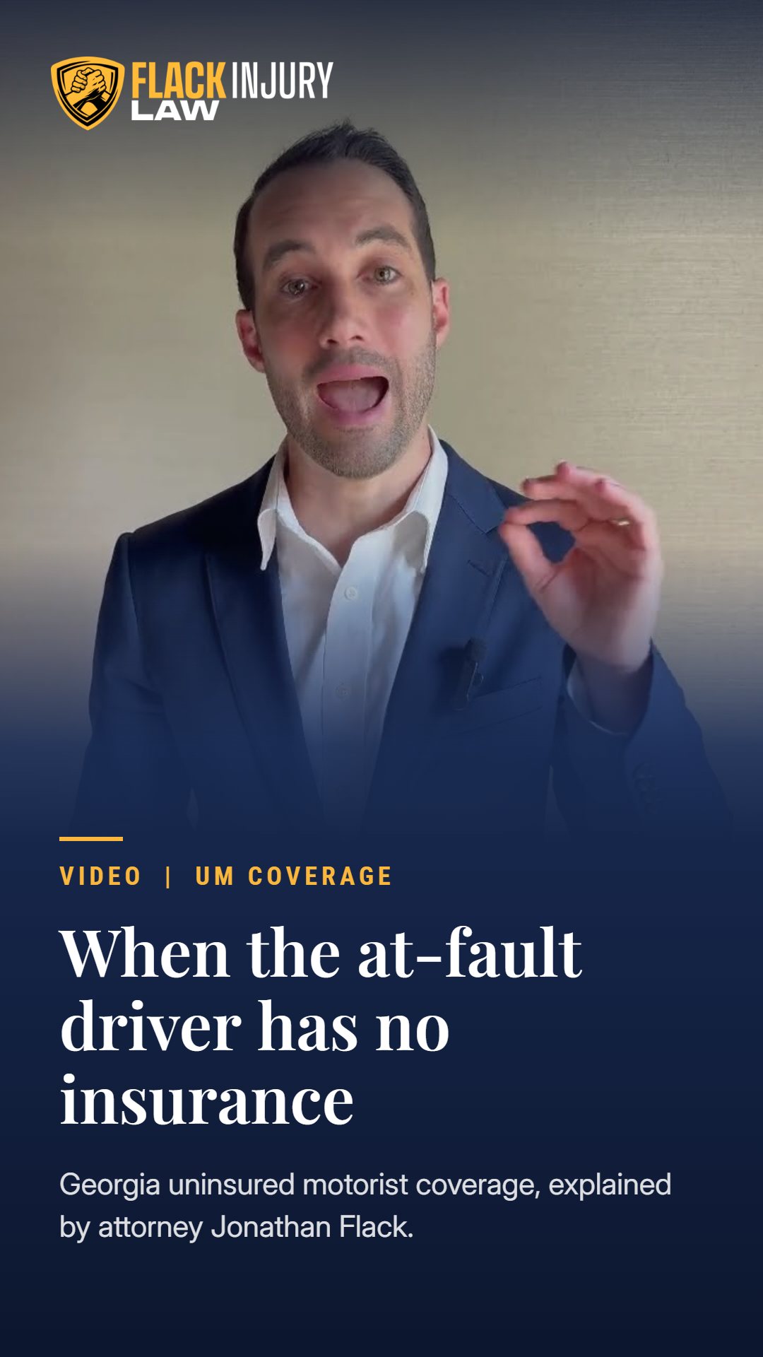Attorney Jonathan Flack explains Georgia uninsured motorist coverage