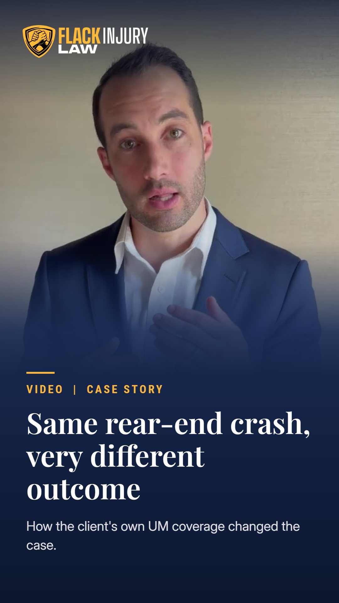 Attorney Jonathan Flack describes a rear-end crash case where UM coverage changed the outcome