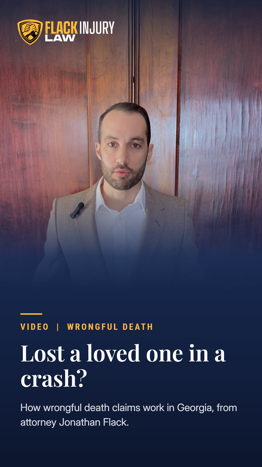 Attorney Jonathan Flack explains wrongful death claims after a crash